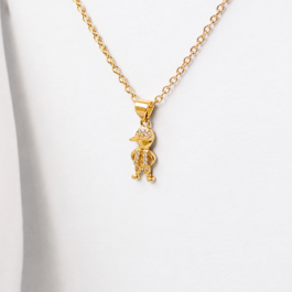 DIJE DE ACERO DORADO NENE MICROPAVE SOLO DIJE