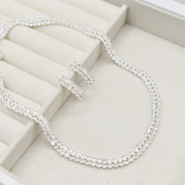 CHOCKER DOBLE LINEA DE STRASS C/ AROS