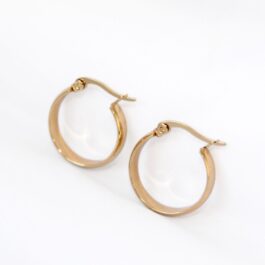 ARO DE ACERO DORADO ARGOLLA 15 Y 20MM