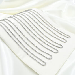 CADENA DE ACERO TURBILLON BRILLOSA 2.5MM DE 50CM X6