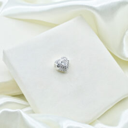 DIJE PLATEADO MICROPAVE PANDORA CORAZON INFLADO