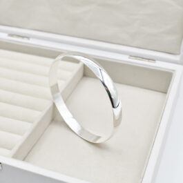 PULSERA ESCLAVA DE ACERO BLANCO 8MM