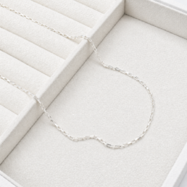 CADENA DE ACERO BLANCO CUBITO 60CM