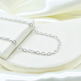 CADENA DE ACERO BLANCO FORCE 1.6MM 60CM
