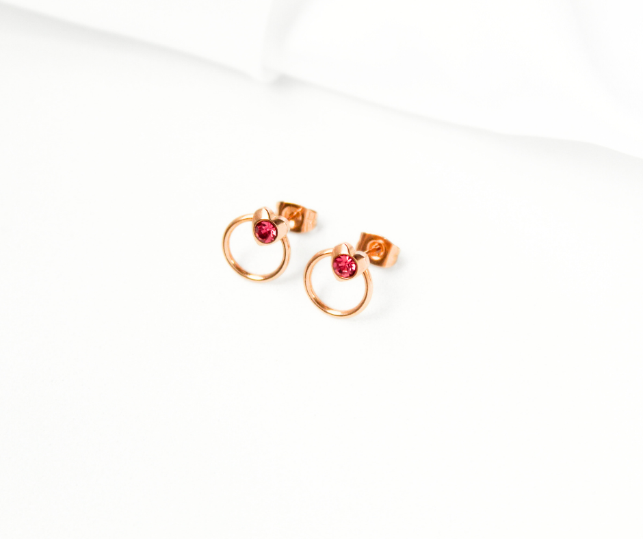 ARO DE ACERO ROSE CIRCULO C/ FORMA C/STRASS - Imagen 4