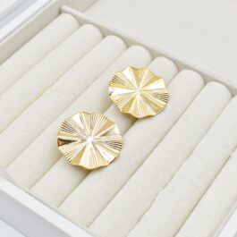 ARO DE ACERO DORADO FLOR ESTILO CHINITO GIGANTE