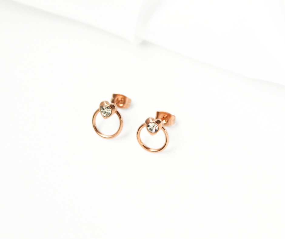ARO DE ACERO ROSE CIRCULO C/ FORMA C/STRASS - Imagen 5