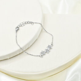 PULSERA DE ACERO ESPEJITO C/DIJE MULTISTRASS EN MEDIO
