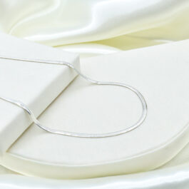 CADENA DE ACERO BLANCO COBRA PLANA 3.0MM DE 50CM