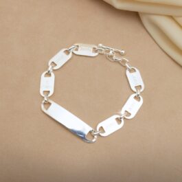 PULSERAS DE ACERO BLANCO ID PARA GRABAR