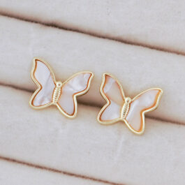 ARO DORADO MARIPOSA MEDIANA DE NACAR