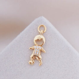 DIJE DORADO MINI FUTBOLISTA C/STRASS