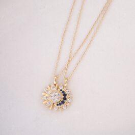 COLLAR COMBINADO PARA COMPARTIR SOL Y LUNA MULTI-STRASS