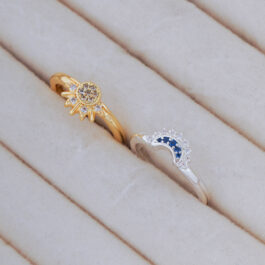 ANILLOS SOL Y LUNA MICROPAVE PARA COMPARTIR