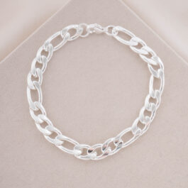 PULSERA DE ACERO BLANCO CARTIER GRUESA 2.5MM DE 22CM