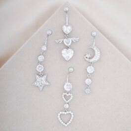 PIERCING PARA OMBLIGO C/DIJE COLGANTE MODELOS VARIOS