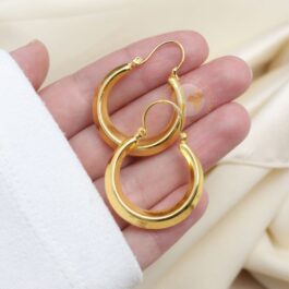 AROS CRIOLLOS EN ACERO DORADO NUMERO 5