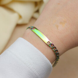 PULSERA DE ACERO TORNAZOLADO PARA GRABAR