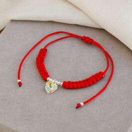 PULSERA MACRAME DE ACERO BLANCO Y CRISTAL SWAROSVKI