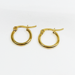 ARO ARGOLLA DE ACERO DORADO MEDIDAS CHICAS