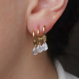 AROS EN ACERO DORADO SIMULACION 3 ARGOLLAS