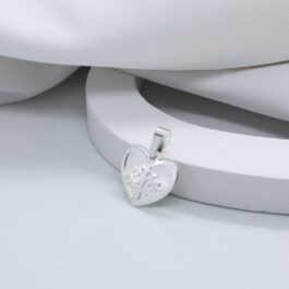 DIJES ACERO BLANCO CORAZON DOBLE