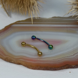 PIERCING CEJA TITANIUM COLORES