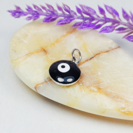 DIJE DE ACERO BLANCO OJO TURCO VARIOS COLORES