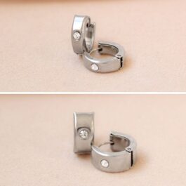 AROS EN ACERO CON 1 STRASS 2 MEDIDAS