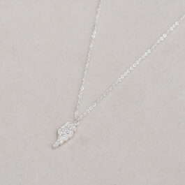 CADENA DE ACERO BLANCO ESPEJITO C/ALA MULTI-STRASS