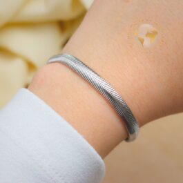 PULSERA DE ACERO COBRA CHATA GRUESA