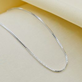 CADENA ACERO BLANCO VENECIANA 50CM 1MM
