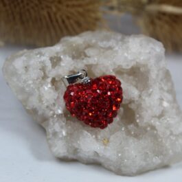 DIJE DE ACERO CORAZON DE FUEGO GRANDE