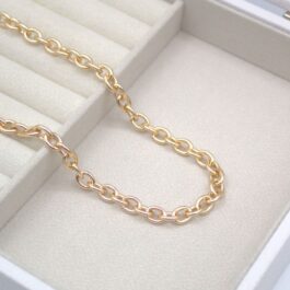 CADENA DE ACERO DORADO FORCE REDONDEADA 50CM