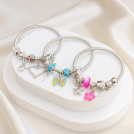 PULSERA TIPO PANDORA PLATEADA CERRADA(6A)