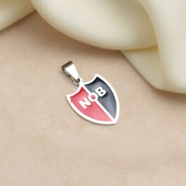 DIJE EN ACERO BLANCO ESCUDO NEWELL´S OLD BOYS