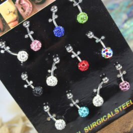 PIERCING PARA OMBLIGO 1 BOLITA DE FUEGO