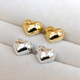 AROS CHUNKY SOLO DORADO CORAZON LISOS MEDIANOS