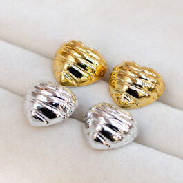 AROS CHUNKY SOLO DORADO CORAZON RAYADOS MEDIANOS