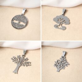 DIJE DE ACERO ARBOL DE LA VIDA CALADO VARIOS MODELOS