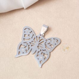 DIJE DE ACERO MARIPOSA C/  1 STRASS