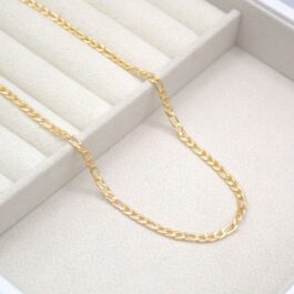 CADENA DE ACERO DORADO GRUME O CARTIER 3X1 DE 45CM