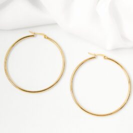 ARO DE ACERO DORADO ARGOLLA 5CM Y 6 CM