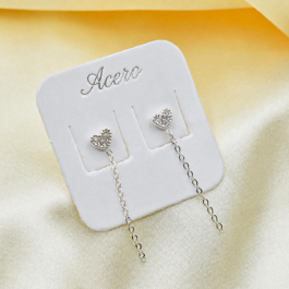 ARO DE ACERO BLANCO CORAZON MULTISTRASS C/ CADENA COLGANTE