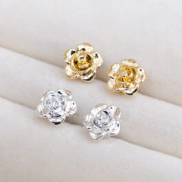 AROS CHUNKY  DORADO ROSAS CHICAS