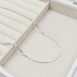 CADENA DE ACERO COBRA  CHATA LISA 3mm 60CM