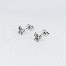 ARO PLATEADO MARIPOSA MULTI-STRASS