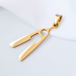 DIJE DE ACERO DORADO PLANCHITA PARA EL PELO
