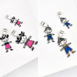 DIJE ACERO NENES ESMALTADOS MEDIANO