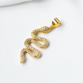 DIJE DE ACERO DORADO VIBORA MULTISTRASS